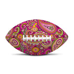 Retro Paisley Pattern Print Rugby Ball