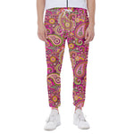 Retro Paisley Pattern Print Scuba Joggers