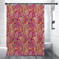 Retro Paisley Pattern Print Shower Curtain