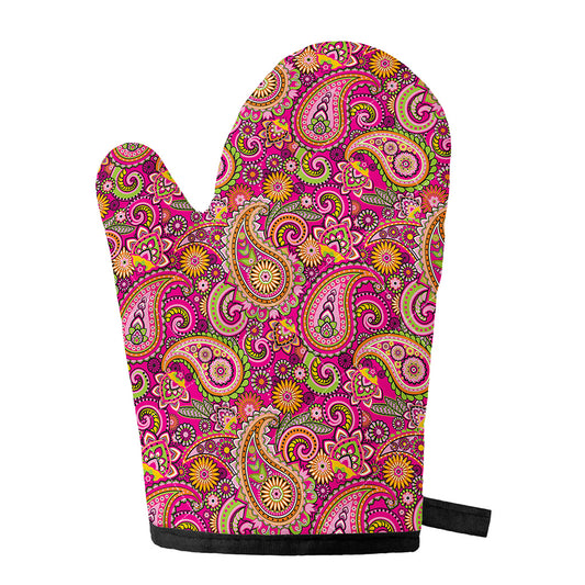 Retro Paisley Pattern Print Single Oven Mitt