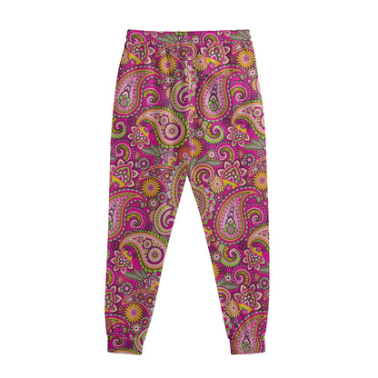 Retro Paisley Pattern Print Sweatpants