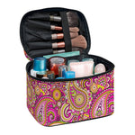 Retro Paisley Pattern Print Travel Makeup Bag