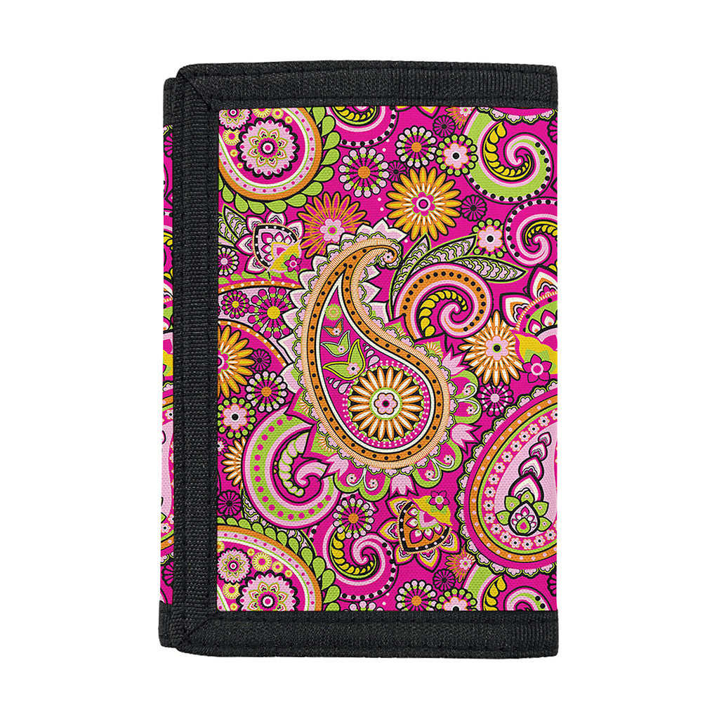 Retro Paisley Pattern Print Trifold Wallet