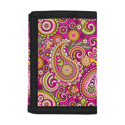 Retro Paisley Pattern Print Trifold Wallet