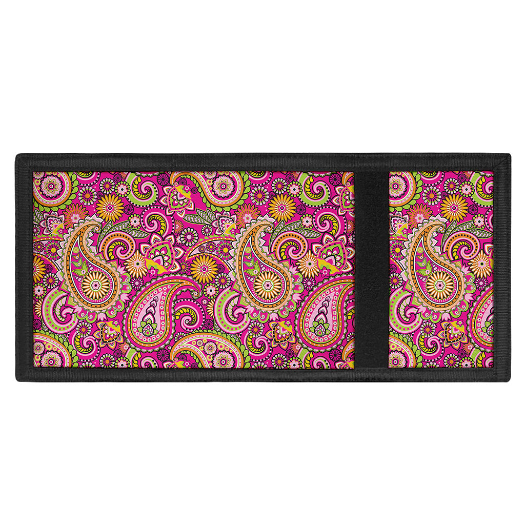 Retro Paisley Pattern Print Trifold Wallet