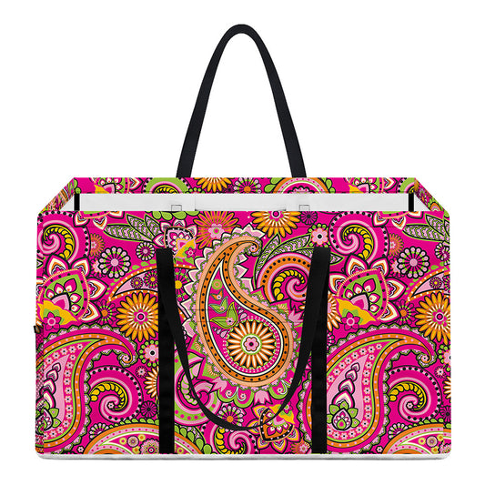 Retro Paisley Pattern Print Utility Tote Bag