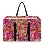 Retro Paisley Pattern Print Utility Tote Bag