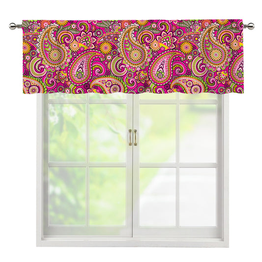 Retro Paisley Pattern Print Window Valance