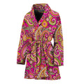 Retro Paisley Pattern Print Women's Bathrobe