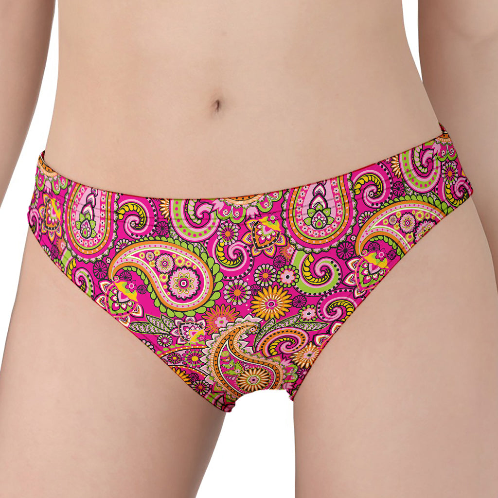 Retro Paisley Pattern Print Women's Panties