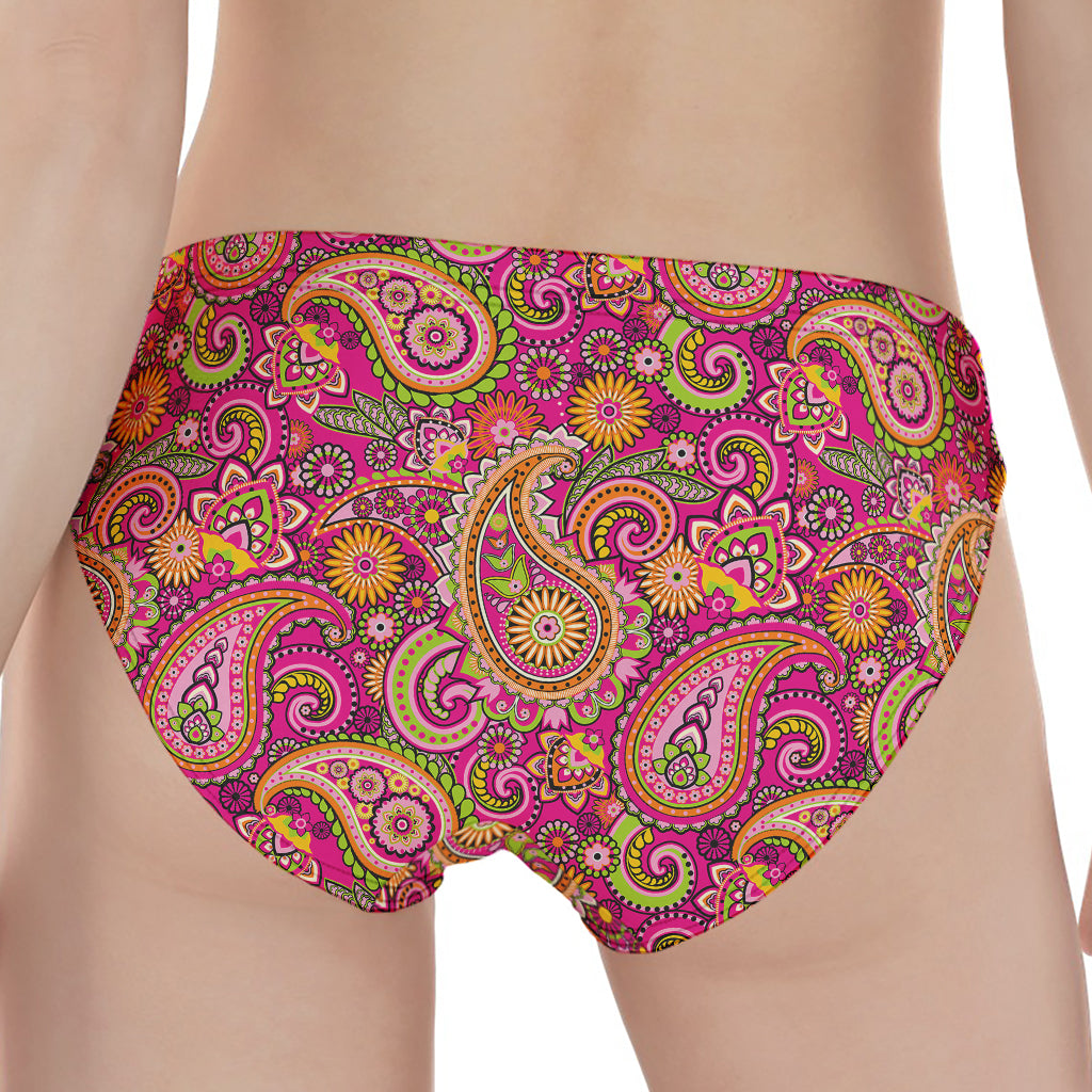 Retro Paisley Pattern Print Women's Panties