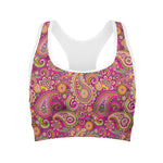 Retro Paisley Pattern Print Women's Sports Bra
