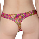 Retro Paisley Pattern Print Women's Thong