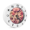 Retro Pink Roses Floral Print Alarm Clock