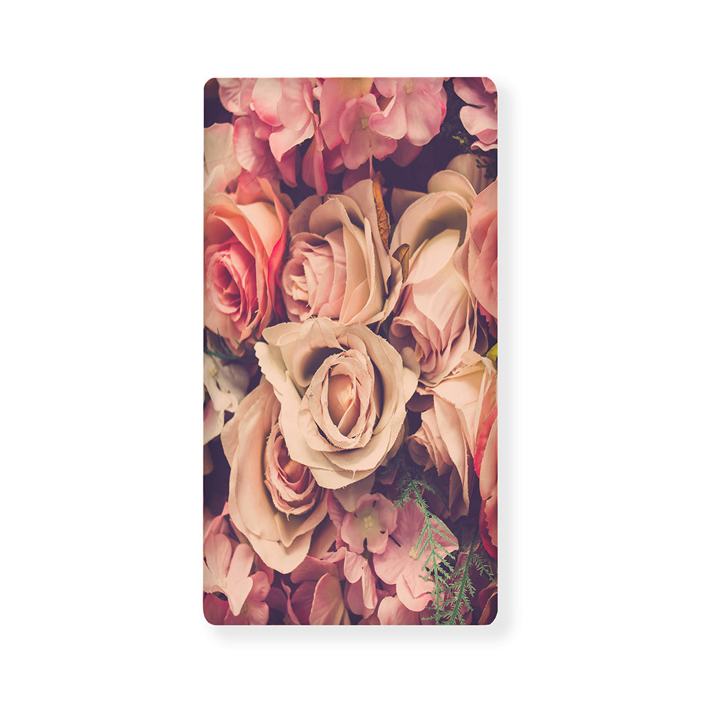 Retro Pink Roses Floral Print Baby Crib Sheet