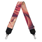 Retro Pink Roses Floral Print Bag Strap
