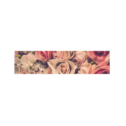 Retro Pink Roses Floral Print Bed Runner