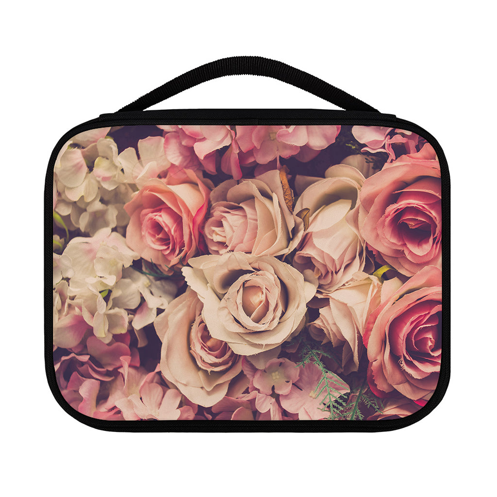 Retro Pink Roses Floral Print Classic Bible Case