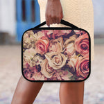 Retro Pink Roses Floral Print Classic Bible Case