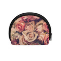 Retro Pink Roses Floral Print Coin Purse