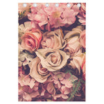 Retro Pink Roses Floral Print Curtain