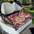 Retro Pink Roses Floral Print Golf Cart Seat Cover