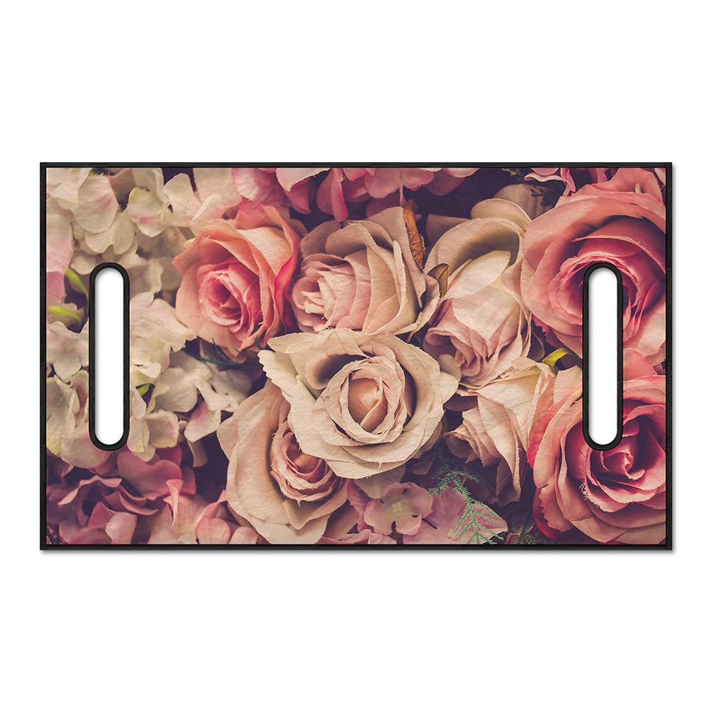 Retro Pink Roses Floral Print Golf Cart Seat Cover