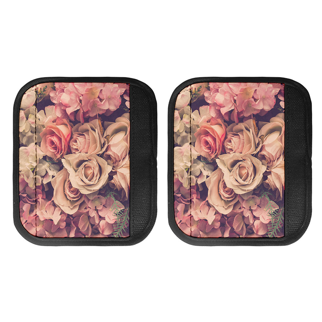Retro Pink Roses Floral Print Handle Covers