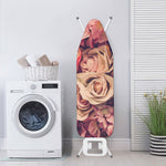 Retro Pink Roses Floral Print Ironing Board Cover
