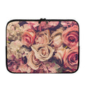 Retro Pink Roses Floral Print Laptop Sleeve