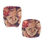 Retro Pink Roses Floral Print Office Chair Cover