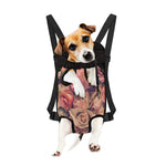 Retro Pink Roses Floral Print Pet Carrier Backpack
