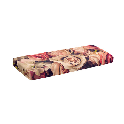Retro Pink Roses Floral Print Piano Keyboard Cover