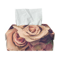 Retro Pink Roses Floral Print Rectangle Tissue Box Cover