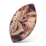 Retro Pink Roses Floral Print Rugby Ball