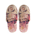 Retro Pink Roses Floral Print Slippers