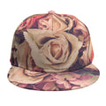 Retro Pink Roses Floral Print Snapback Cap