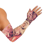 Retro Pink Roses Floral Print Sun Protection Arm Sleeves