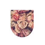 Retro Pink Roses Floral Print Toilet Lid Cover