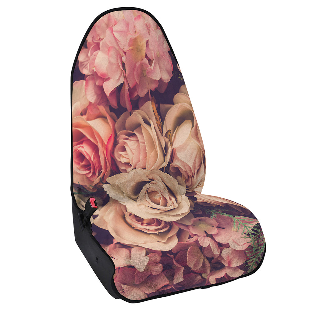 Retro Pink Roses Floral Print Waterproof Car Seat Cover