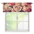 Retro Pink Roses Floral Print Window Valance