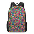 Retro Psychedelic Hippie Pattern Print 17 Inch Backpack