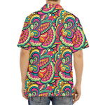 Retro Psychedelic Hippie Pattern Print Aloha Shirt