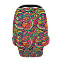 Retro Psychedelic Hippie Pattern Print Baby Seat Cover