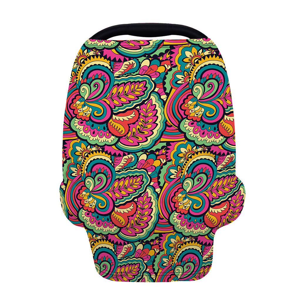 Retro Psychedelic Hippie Pattern Print Baby Seat Cover