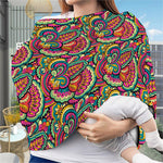 Retro Psychedelic Hippie Pattern Print Baby Seat Cover