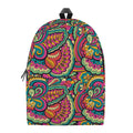 Retro Psychedelic Hippie Pattern Print School Backpack