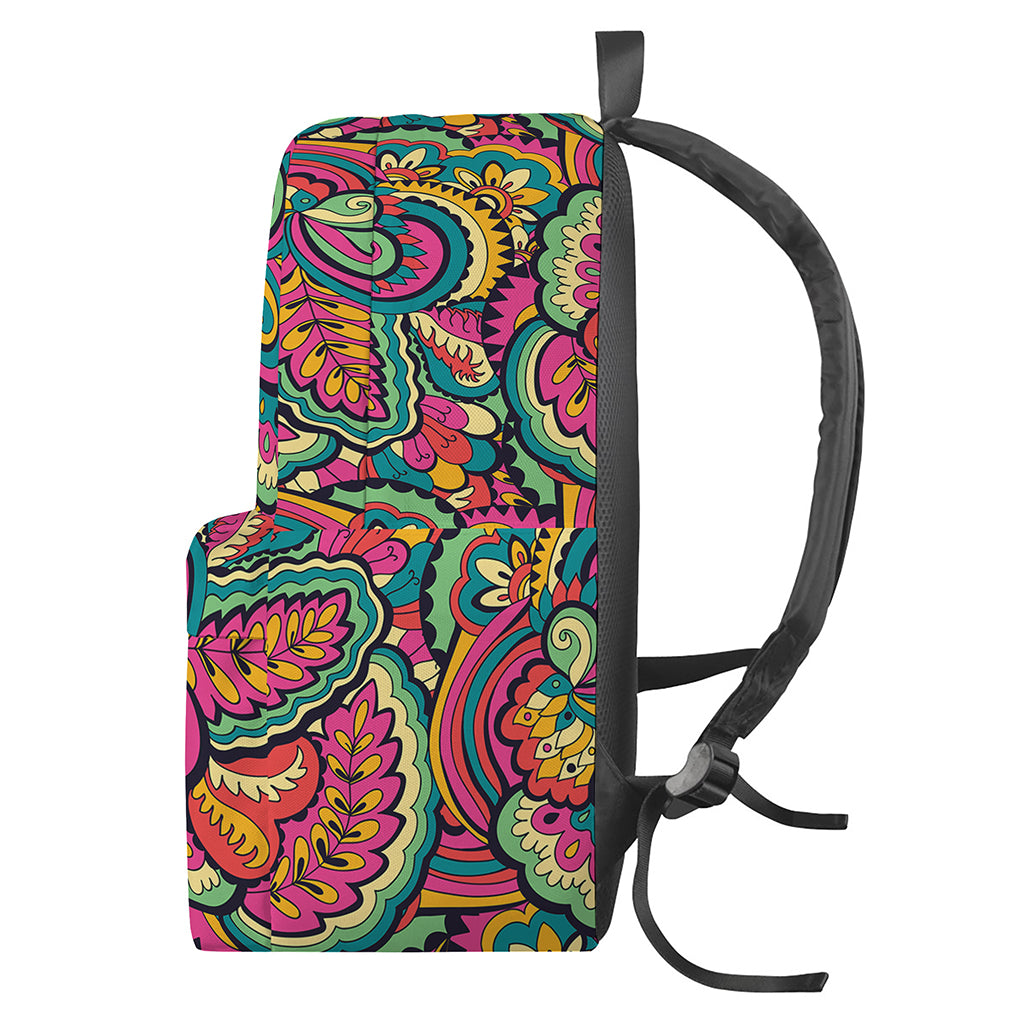 Retro Psychedelic Hippie Pattern Print Backpack