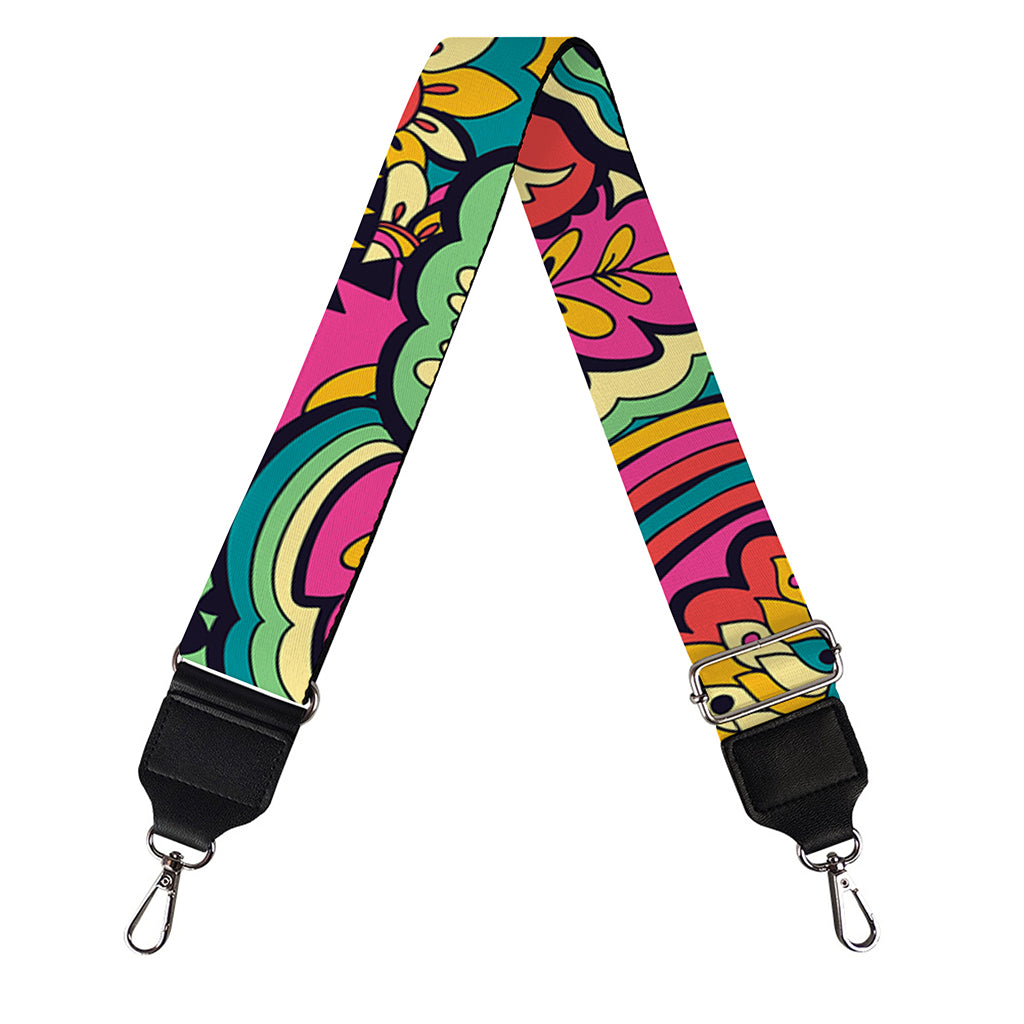 Retro Psychedelic Hippie Pattern Print Bag Strap