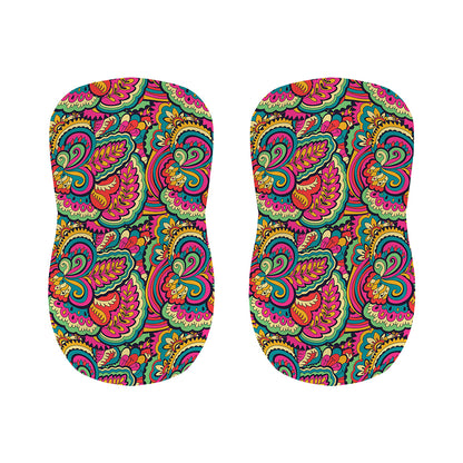 Retro Psychedelic Hippie Pattern Print Bar Stool Covers